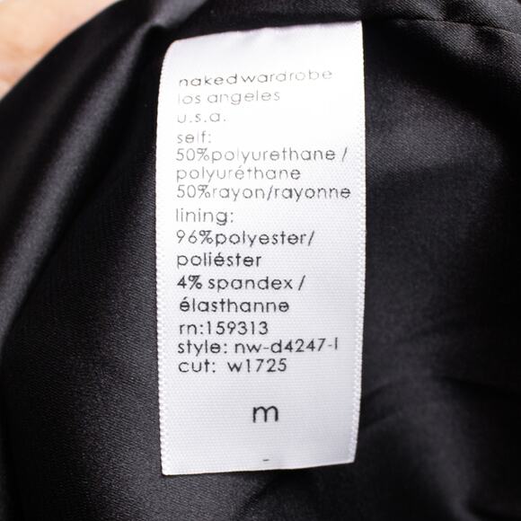 Naked Wardrobe Gray Corset Bustier Faux Leather Mini Dress Bodycon Party Date - Picture 9 of 9